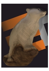 Badger on a rock eleven 3D