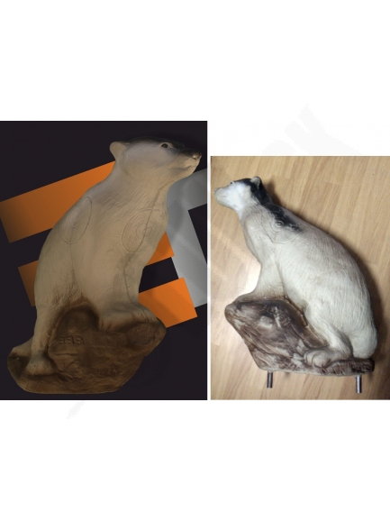 Badger on a rock eleven 3D