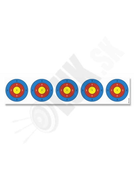 Recurve and compound target indoor 3x20 reduced for shooting at 12-14 meters