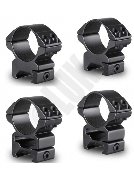 6. Kvalitné pevné krúžky/objímky na optiku kuší HAWKE PRO GRADE low/medium/high/very high 30 mm a 25 mm(80136)
