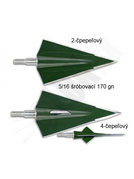 2.3.3 Lovecký hrot šróbovací ZWICKEY DELTA SD2/SD4 170gn 3ks ( 2/4 čepele) 