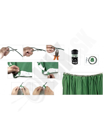 5. Záchytná sieť na šípy zelená DELUXE ERA (silnejšia) komplet výška 2,4 m x šírka 4,5,6,8,10 m + ďalšie