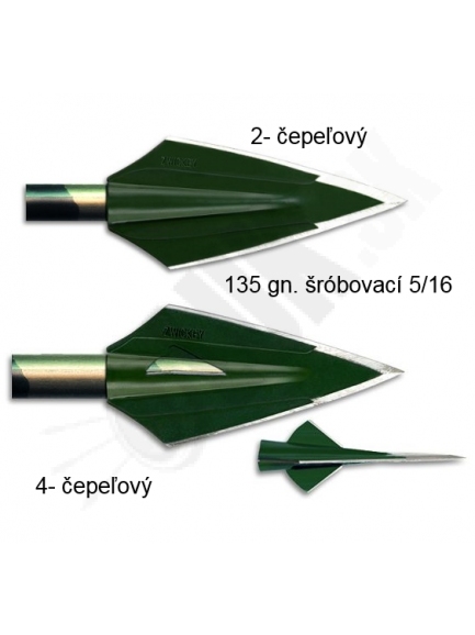 2.3. Lovecký hrot Zwickey ESKILITE 5/16  135gn šróbovací 3ks ( 2/4 čepele) (5193)