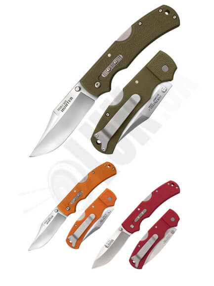 4. Skladací nôž COLD STEEL Double safe Hunter olivový/ oranžový/ červený (87531)