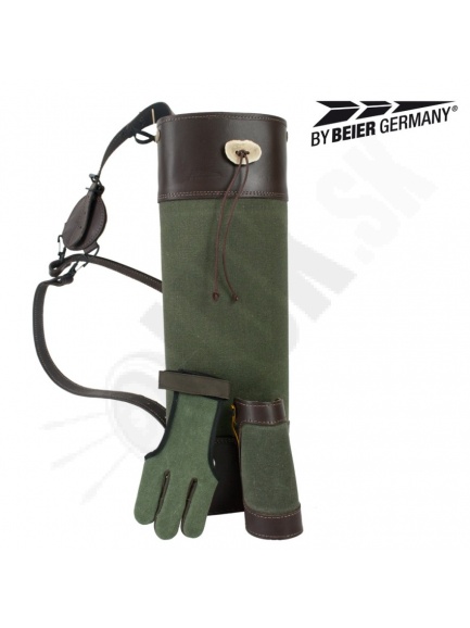9.9.5. BEIER chrbtový tulec na šípy + rukavica + chránič na pažu set