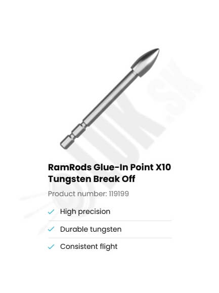 8.8. Ramrods hroty X10 break off tungsten 12 ks