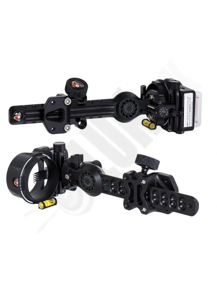7.2. Zameriavač AXCEL ARMORTECH LITE PRO CARBON PRO BAR 41mm - 5 PIN .019  / 0.010 TACTICAL BOWHUNTING BLACK  odnímateľný (6´´ extension)  (45202,3)