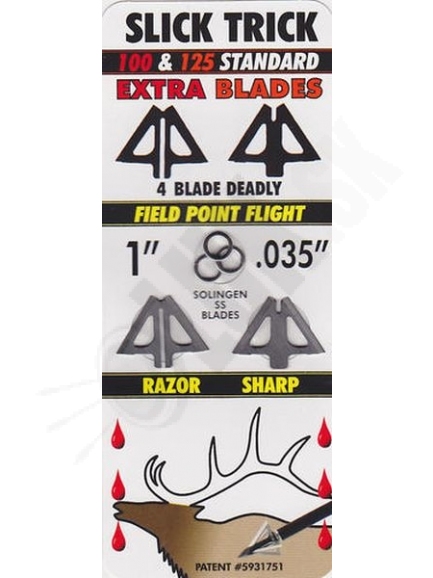 8.5. Náhradné čepele do hrotov Slick Trick (Standard, magnum, Xtrick, Vipertrick, Grizztrick 2) 4ks  (51620)