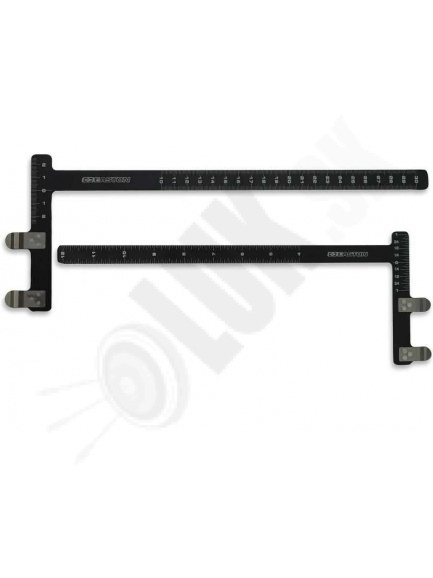 2.9. T-čko meradlo na brace height a tiller metric/inch EASTON typ L bow squares (70423) 