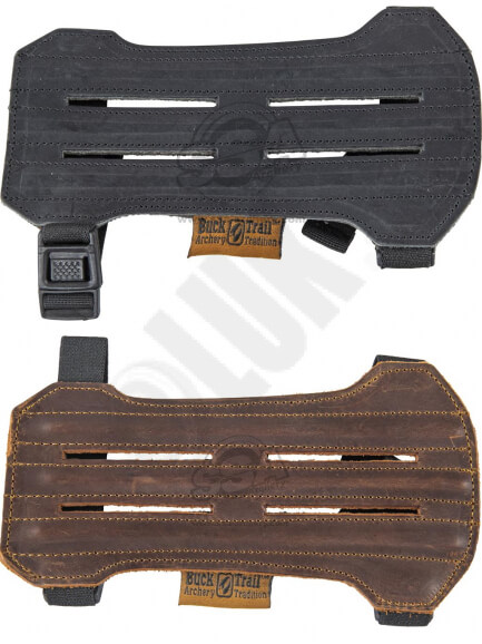 5.8. Tradičný chránič Buck trail Pecan 18 cm čierny/hnedý nebrúsená koža  (2082)