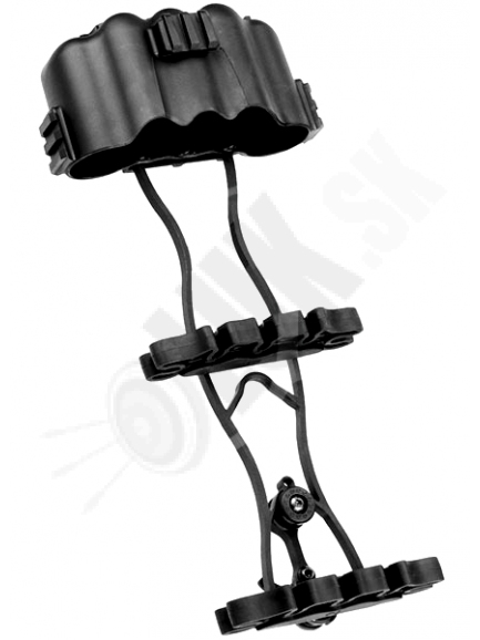 2.0 Držiak na lovecké šípy MUZZY quiver lightweight s montážnymi piccantiny lištami čierny na 5 šípov