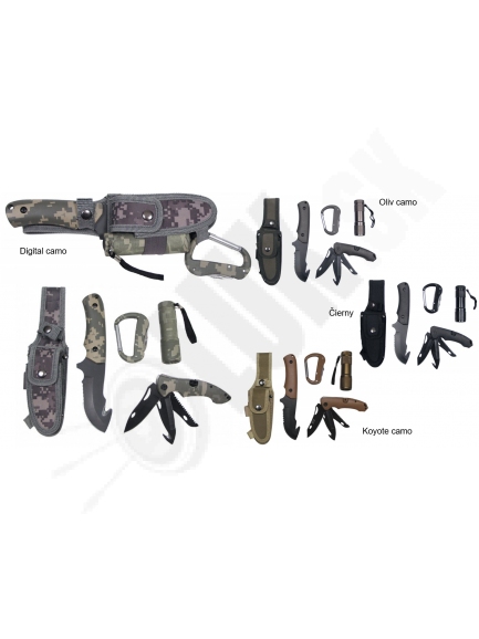 5.6. MFH set noža, skladacieho noža, svietidla, karabíny a skladacieho noža AT-digital (8739)