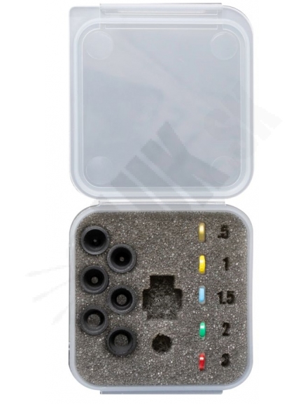 9.9. Sada všetkých priehľadov a zostrovacích šošoviek clarifier Specialty archery PXS TARGET DELUXE peep kit 5+5