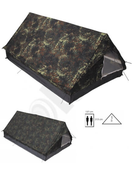 8.5. Maskovací a outdoorový nepremokavý stan MFH pre  osoby flectarn/woodland (8391)