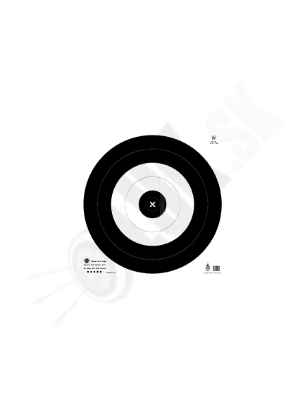 9.8. Terče Field IFAA 4x20 / 35/ 50/ 65 cm čiernobiely a bieločierny hunter round (50 ks balenie)