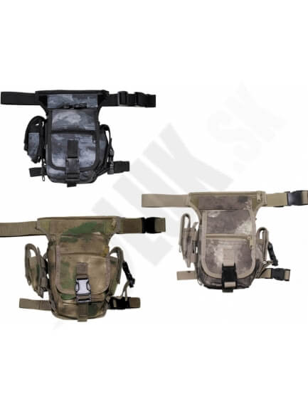 7.5. Ladvinková aj náplecná taška s viacerými vreckami HDT camo upevniteľná na nohe (41304)