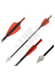 Šípy do pištoľových kuší karbón SUPERSONIC CUTTER bolt s loveckým hrotom 26,7 cm 150 gn. (503692)
