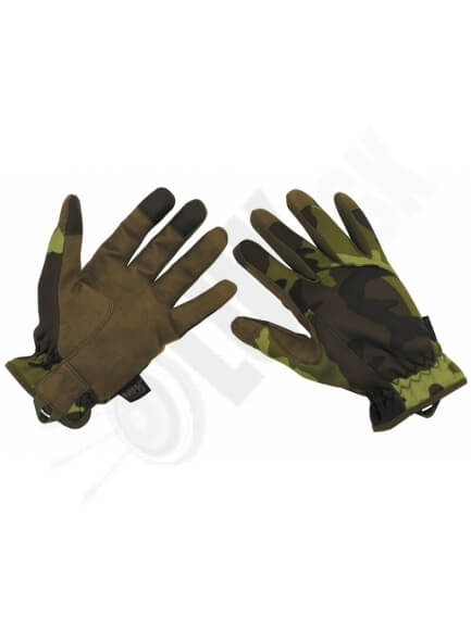 3.7. MFH ľahké lovecké maskáčové rukavice CZ M95 s gripom (9028)
