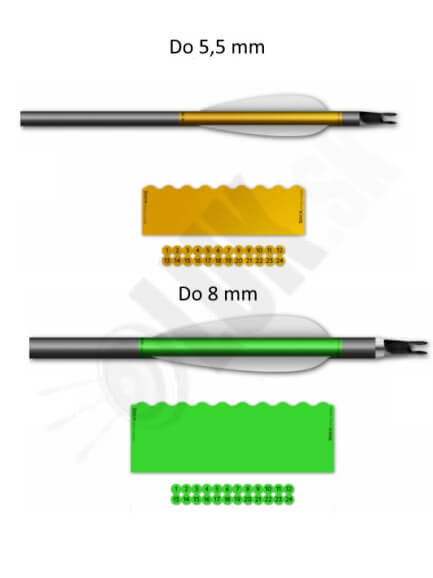 2.9. Socx wrap SHORT - nálepka na šípy do 5,5mm a do 8 mm
