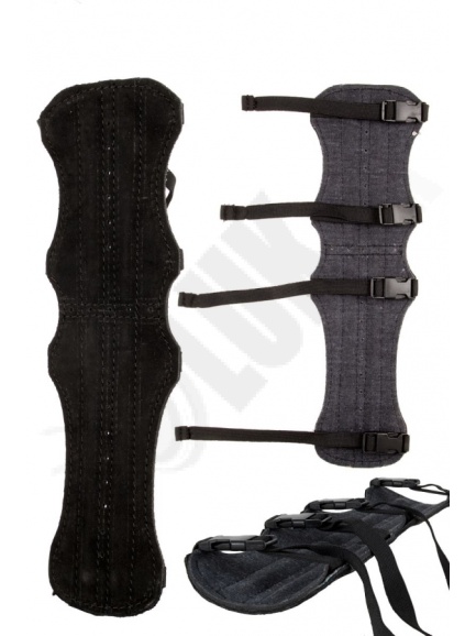 4. Dlhý kožený chránič BUCKTRAIL 34 cm čierny (20769)