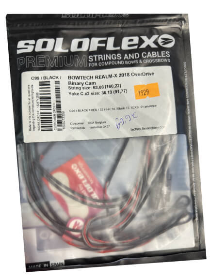 6.3. Set tetivy a káblov SOLOFLEX na kladkový luk Bowtech REALM-X Overdrive 2018