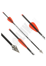 Šípy do pištoľových kuší karbón 24t carbon SUPERSONIC REV lovecký hrot 146 gn. 33,7 cm (503693)